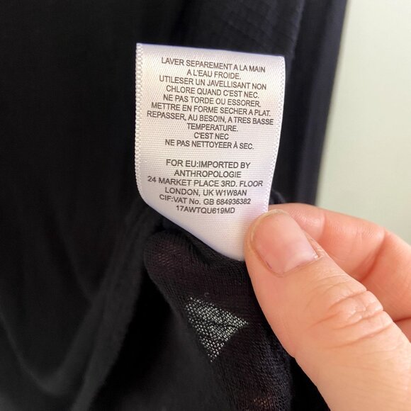 Anthropologie Pilcro & the Letterpress black waffle knit top size small - Picture 6 of 8